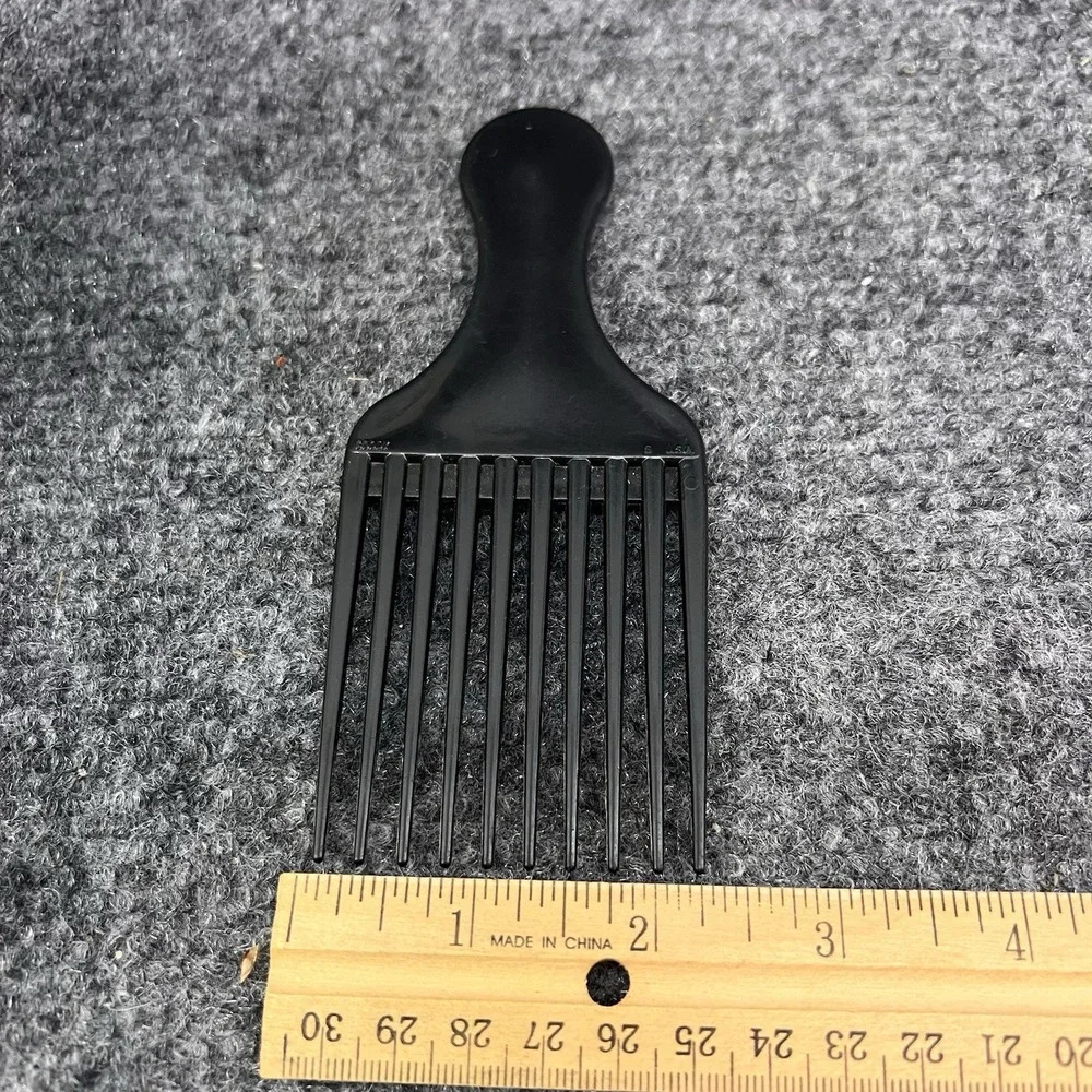 Vintage Goody Lift Comb Hair Pick with Handle Retro  Black 5.25